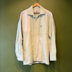Vintage Alfie Men's Paneled Fabric Oxford Shirt
